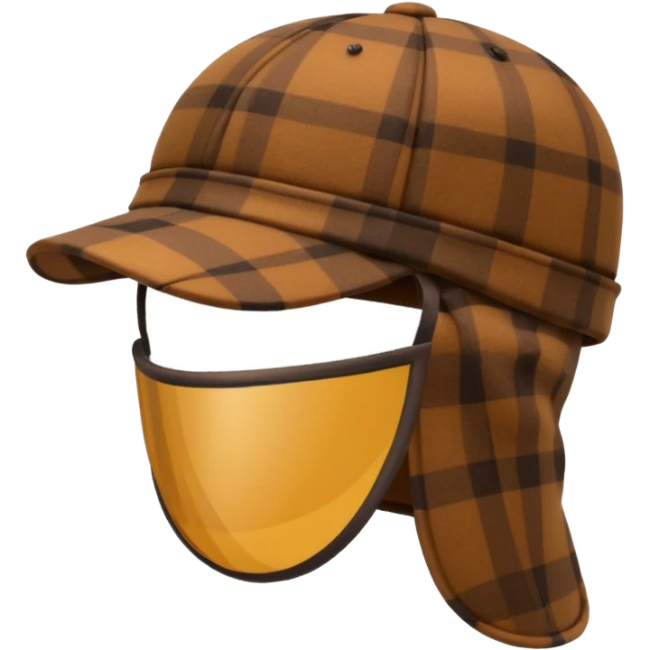 deerstalker hat two visors emoji
