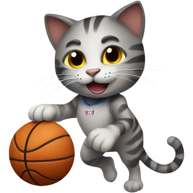 Cat playing basketball  emoji