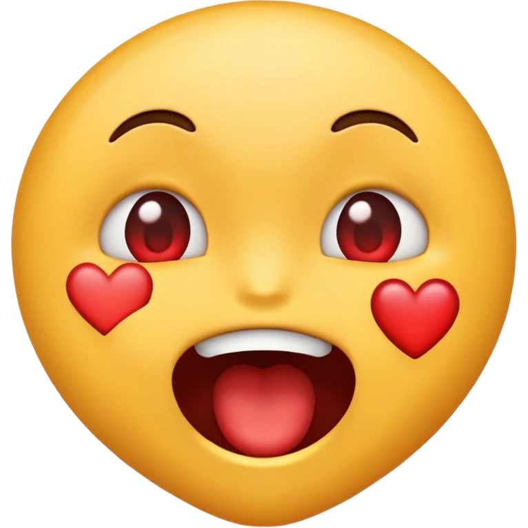 make an emoji where something is so beautiful your jaw drops and you have heart eyes and you are in love emoji