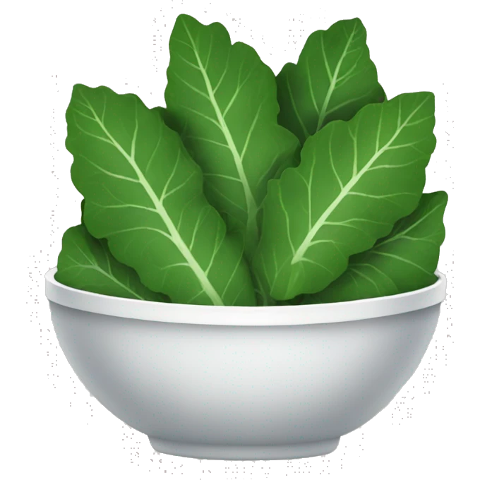Collard greens in bowl emoji