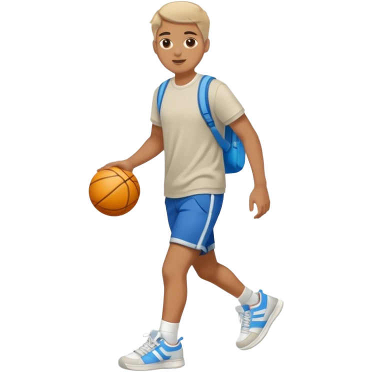 🧍🏻make him in shorts and sneakers emoji