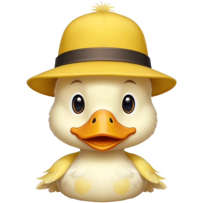 duck wearing a hat emoji