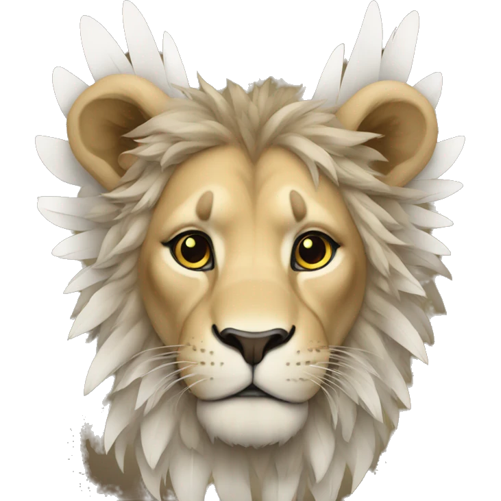 A lion with a wings loves you emoji