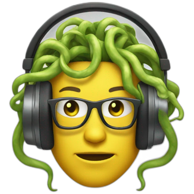 medusa on headphones emoji