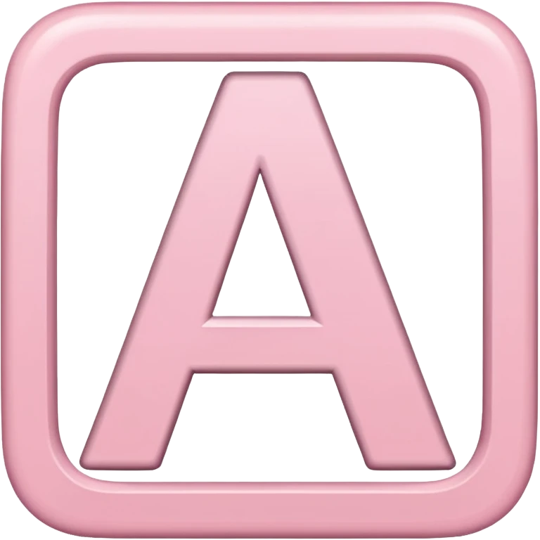 The letter A in a light pink sqaure emoji