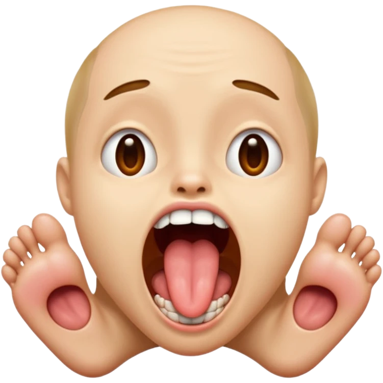 🦶🏻👅👄 emoji