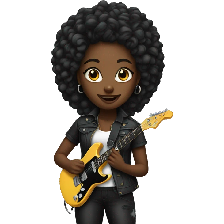 Rockstar black girl emoji