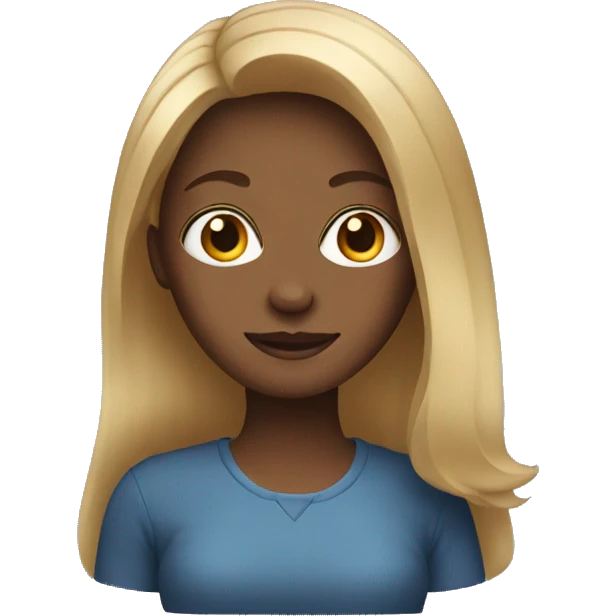 Dark blonde girl emoji