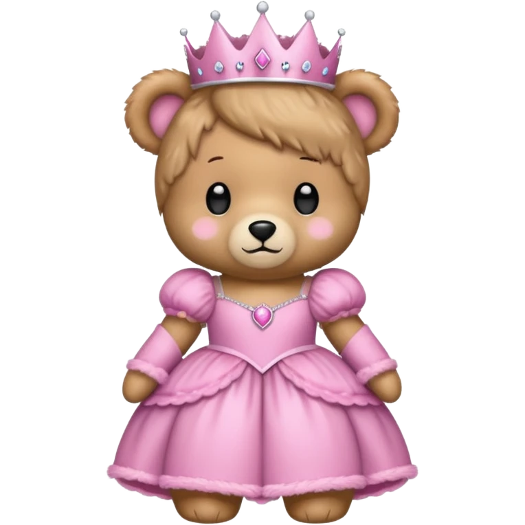 Teddy with a princess outfit  emoji