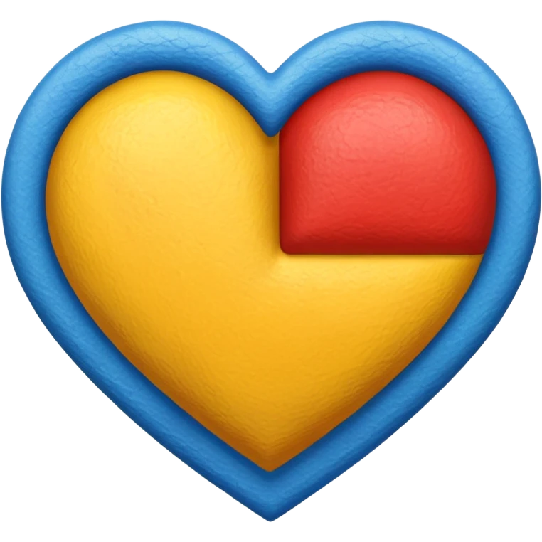 Heart with Romanian flag colors emoji