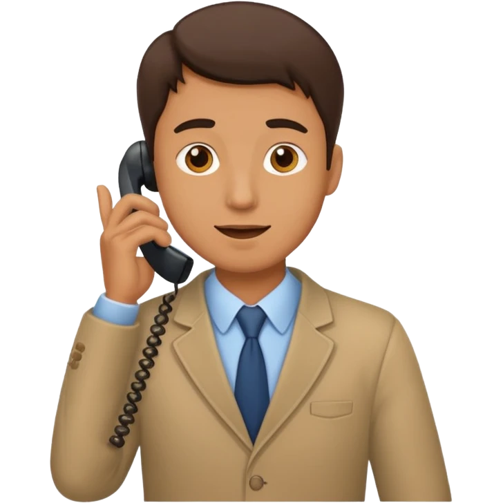 a man calling on the phone emoji