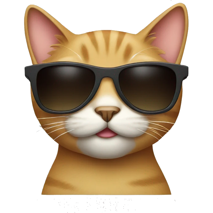 Cat with sunglasses emoji