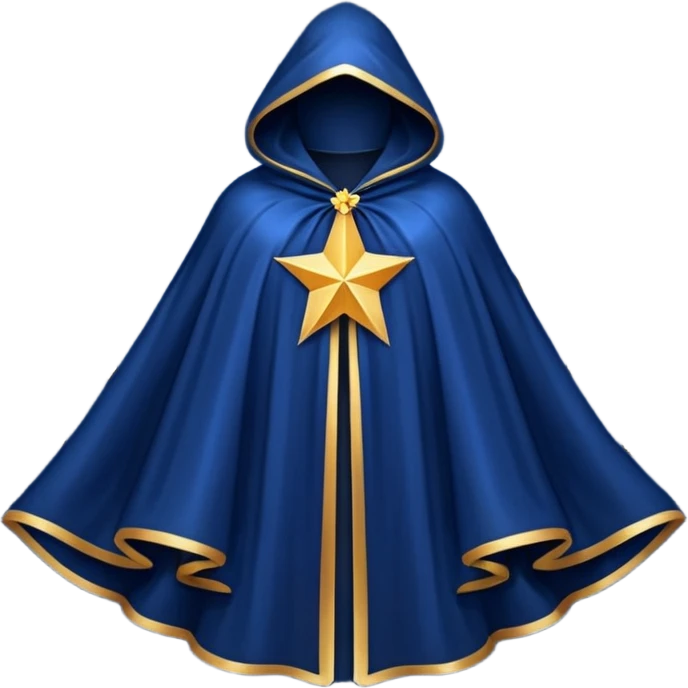 a fantasy magic star pattern cloak emoji
