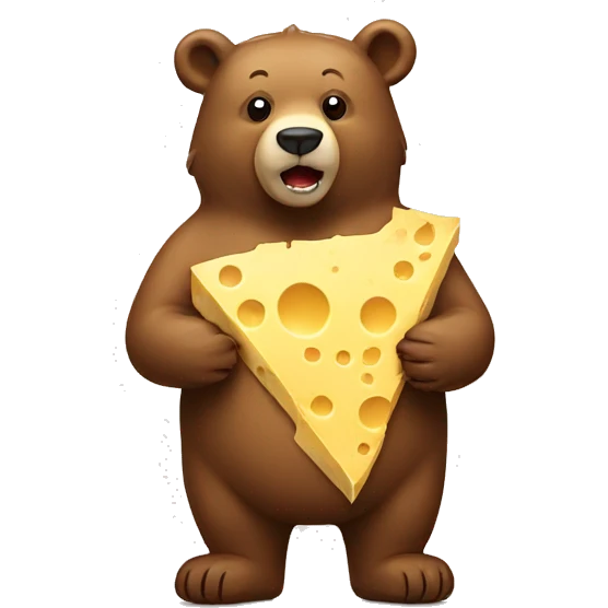 Bear with cheese  emoji
