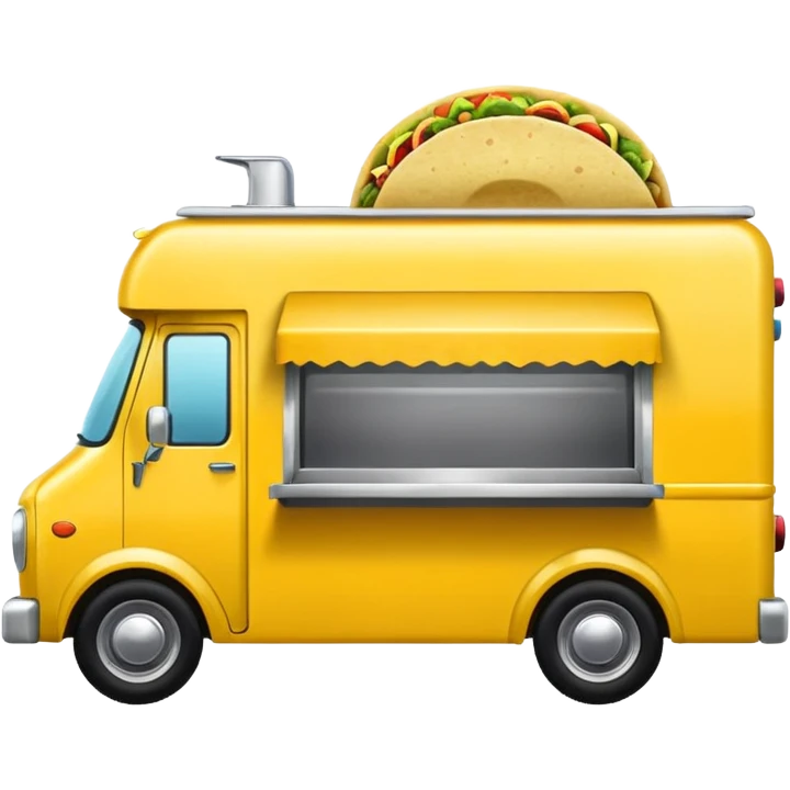 yellow tacos truck. emoji