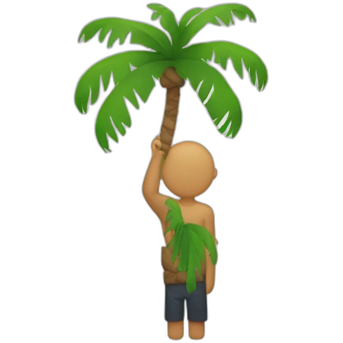 upper body of person with a palm tree instead of a head emoji