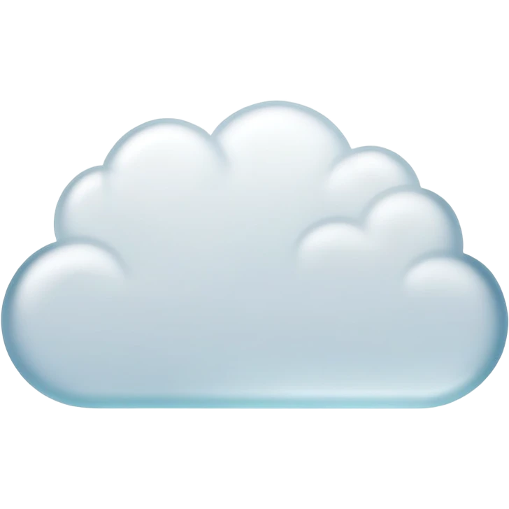 Matte glass cloud  emoji