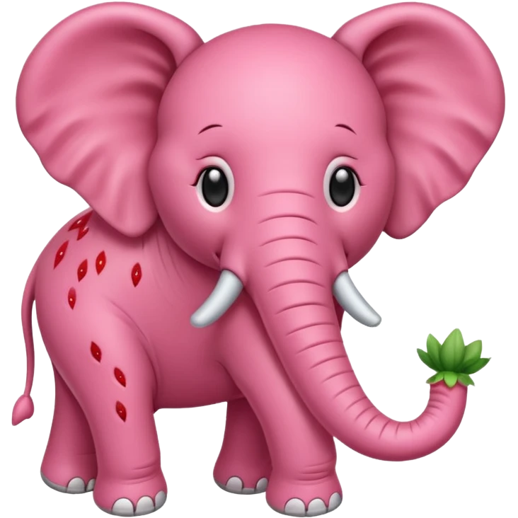 Strawberry elephant emoji