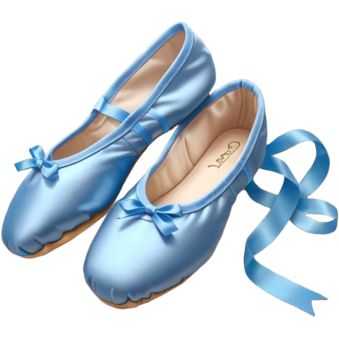 cinematic-realistic-ballet-shoes,-soft-satin-blue-pointe-shoes-with-delicate-ribbons,-resting-gently-on-a-polished-wooden-floor,-subtle-creases-in-the-fabric,-glowing-under-the-warm-golden-light-of-a-rehearsal-studio,-evoking-ele emoji