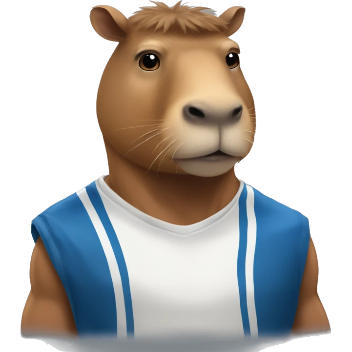human an muscular capybara looking like ronaldo emoji