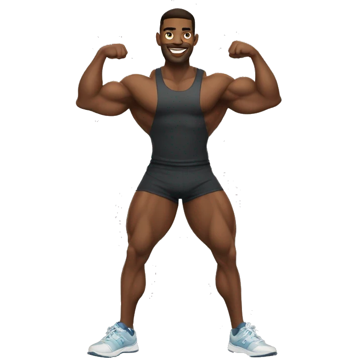 A gym bro’s posing emoji