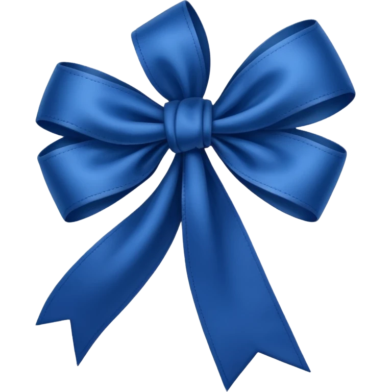 Laço azul escuro emoji