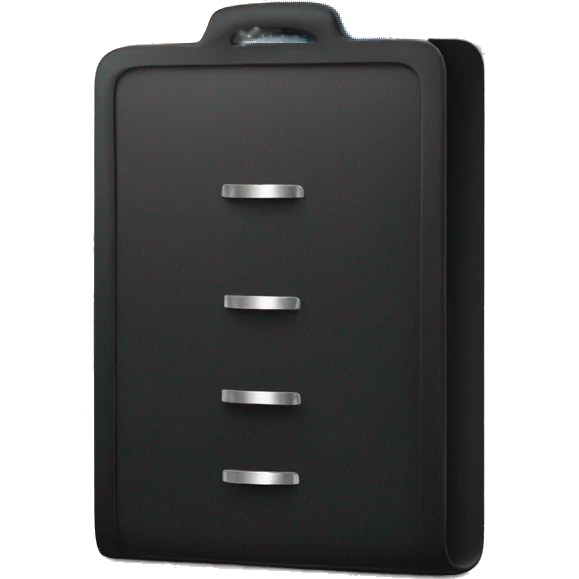 black expanding file organiser, clothing  emoji