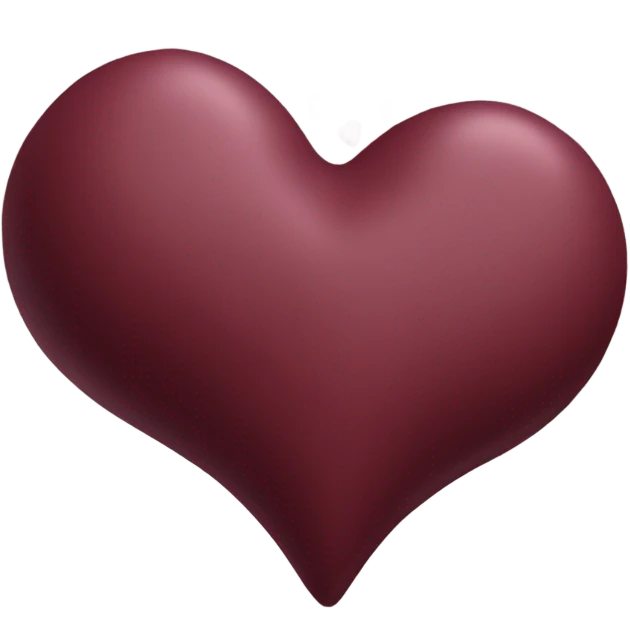 The burgundy heart emoji