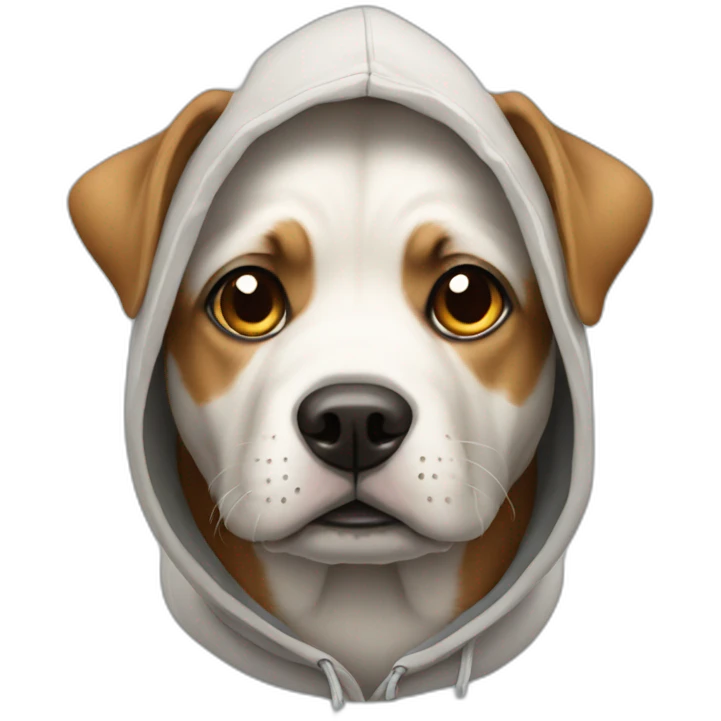 Dog with hoddie  emoji