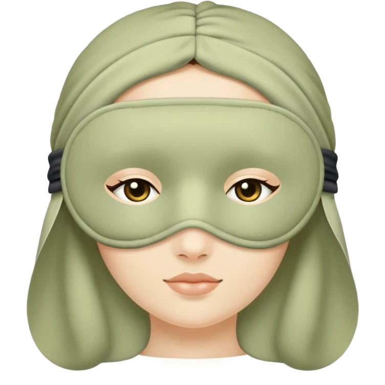 Pale olive Sleep Mask emoji