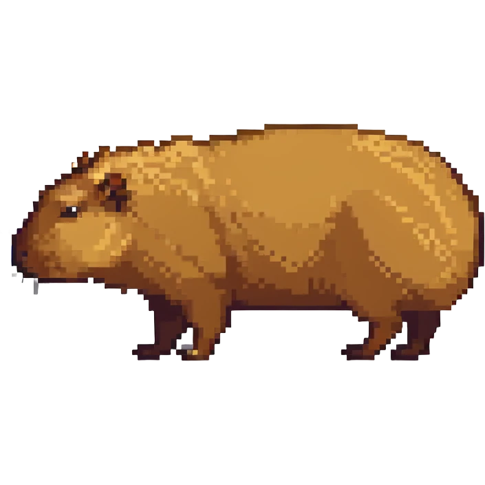 A capybara with a large butt emoji