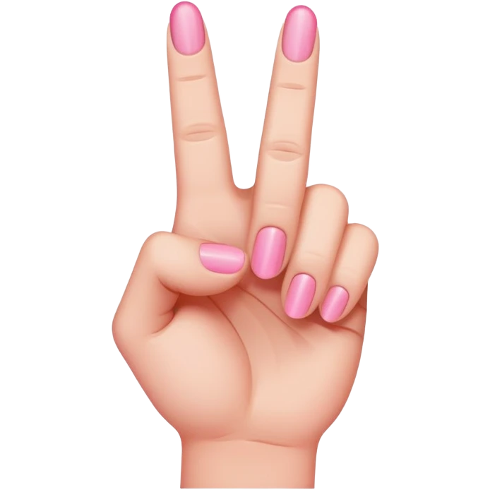 Pink middle finger emoji