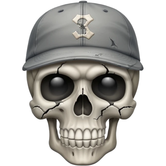 Tête de mort avec casquette emoji