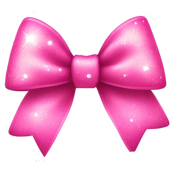 pink bow with sparkles  emoji