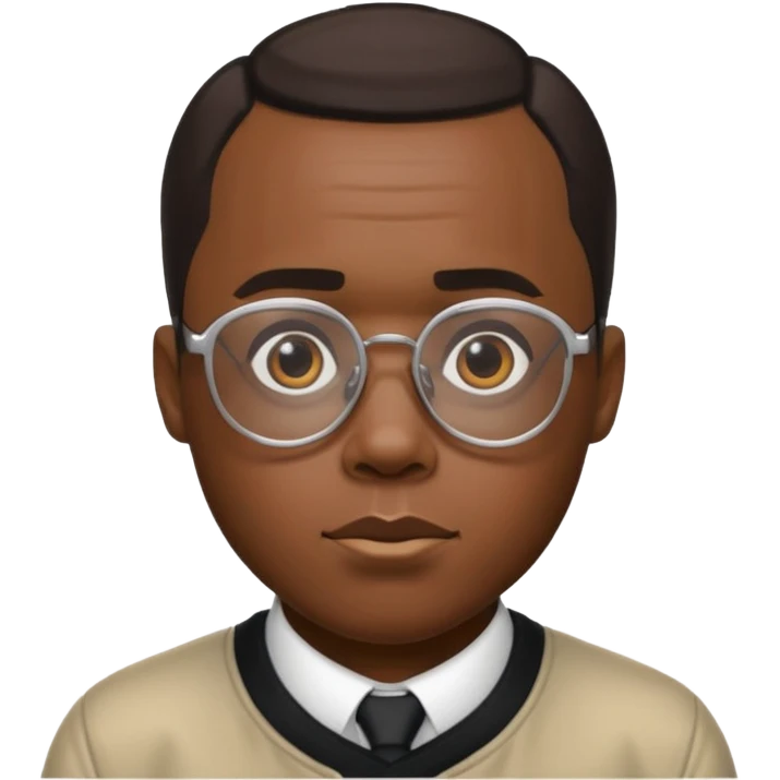 diddy with glasses but white skintone emoji