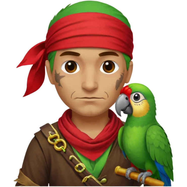 pirate and parrot emoji