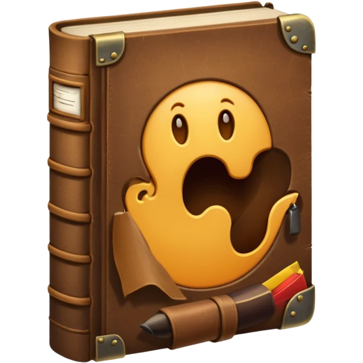 a huge book closed with thousands of pages emoji
