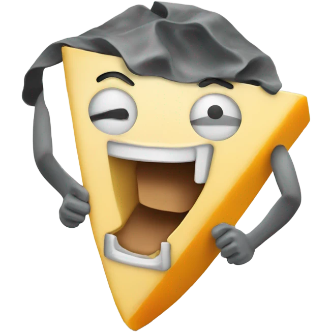 Cheese wedge holding football emoji