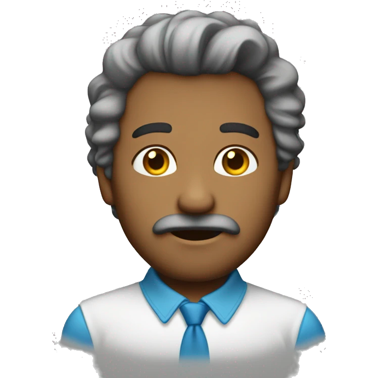 hombr pelo banco sin bigote emoji