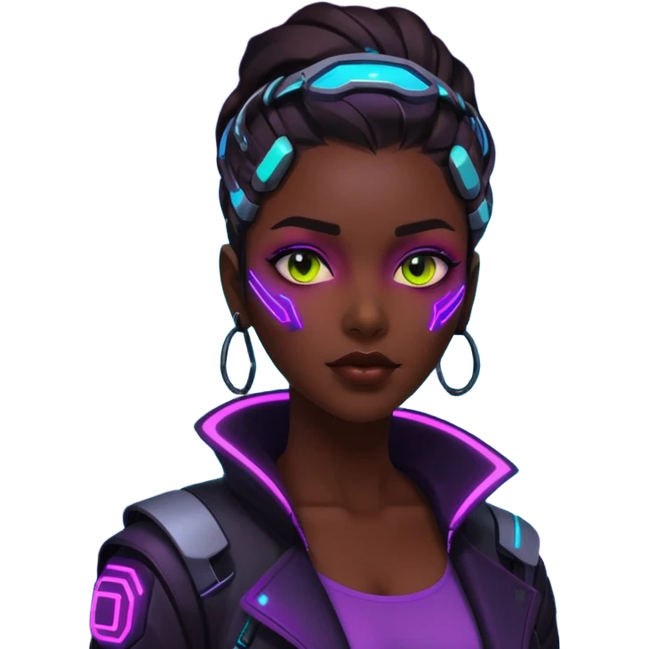 sinecraft mex in futuristic nein lights cyberpunk city emoji