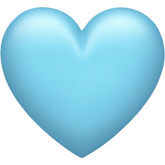 Pastel blue heart emoji