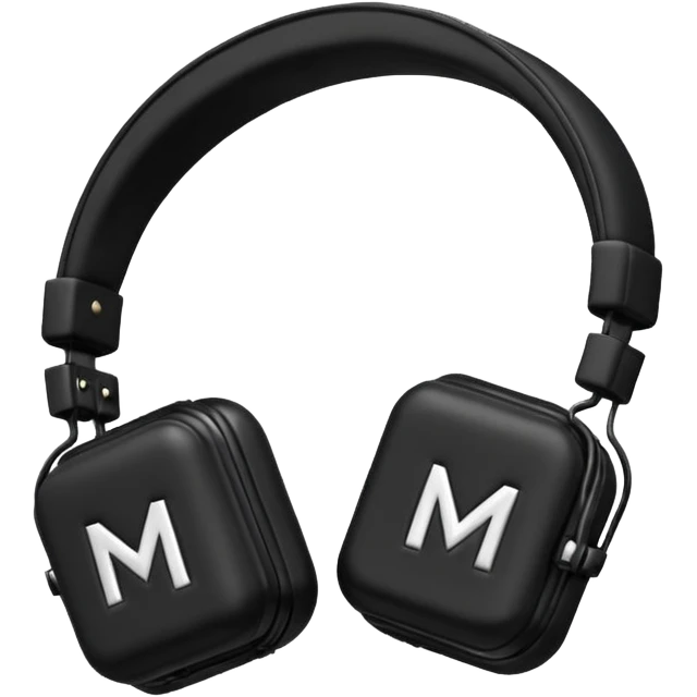 наушников квадратными амбюшурами в стиле Marshall. emoji