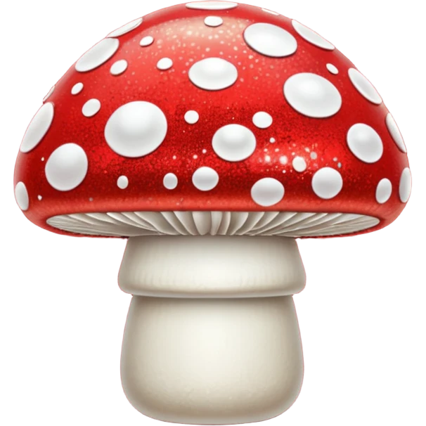 red glitter mushroom emoji
