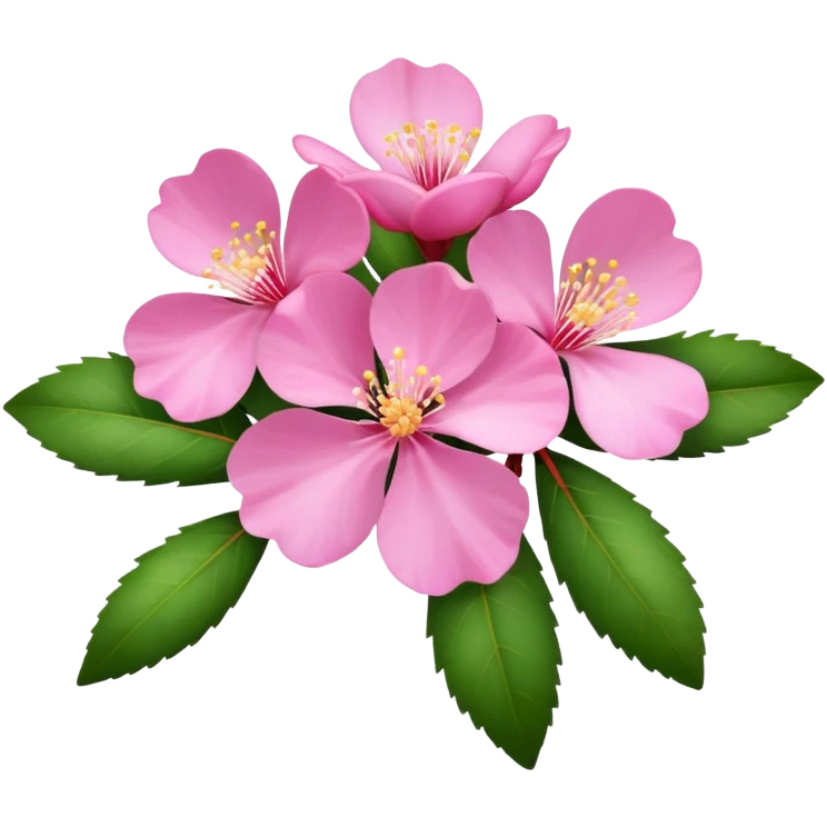 pink myrtle flower emoji