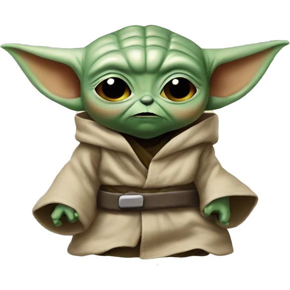Baby Yoda in terrible anger emoji