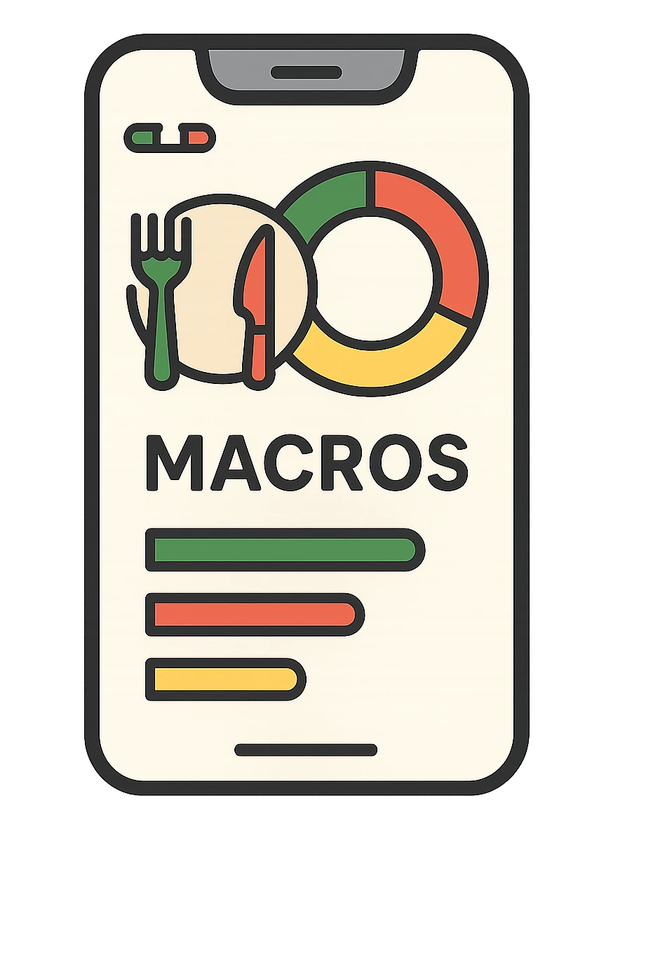 Tracking di macros alimentari su iphone in italiano emoji