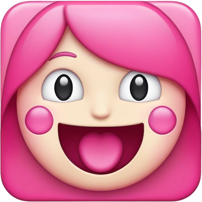 emoji pink half emoji