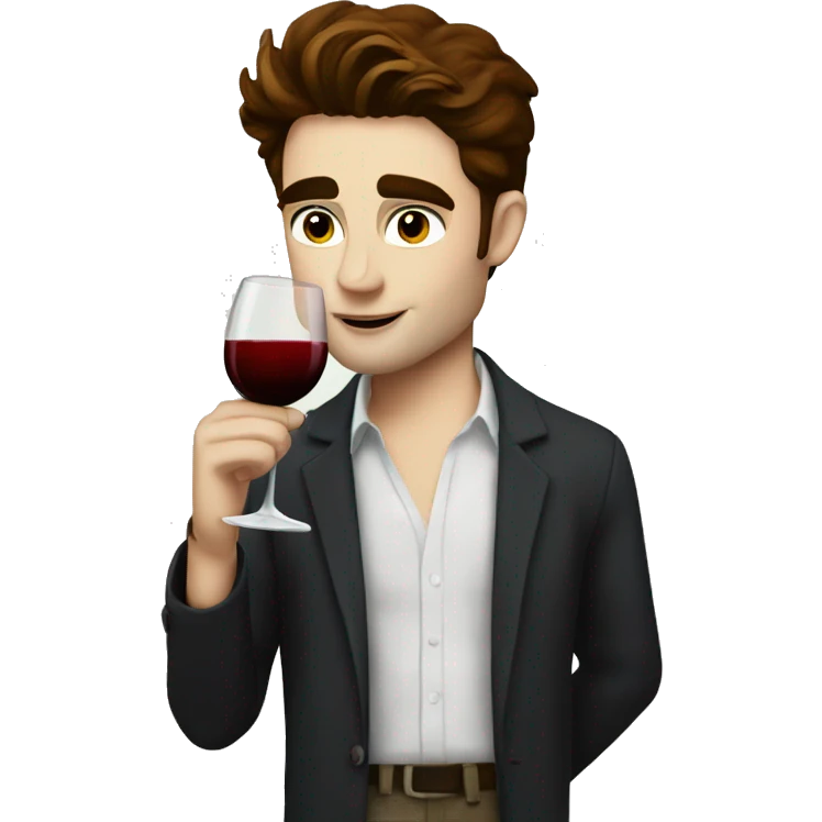 edward cullen drinking wine emoji