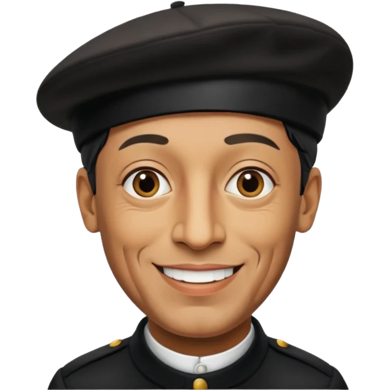 Pablo Picasso wear black berret hat emoji