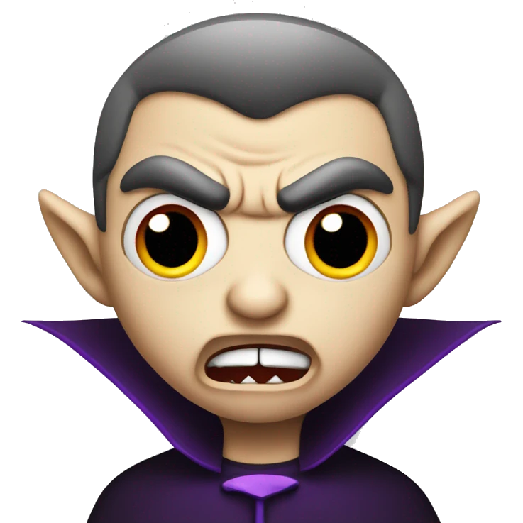 Angry Vampire with bats  emoji